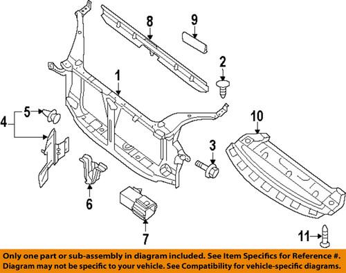 Nissan oem 62811zt50a radiator support-air guide