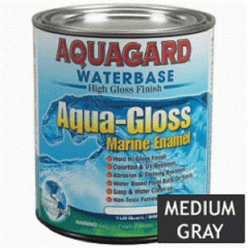 Aquagard aqua gloss waterbased enamel - 1qt - medium grey - new listing