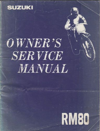 1993 suzuki motorcycle rm80, p/n 99011-02b27-03a owners service manual (109)