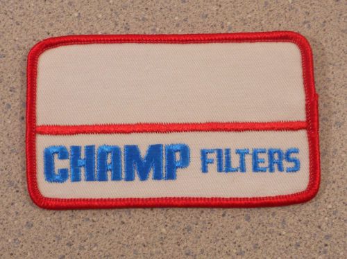 Vintage name tag patch champ filters