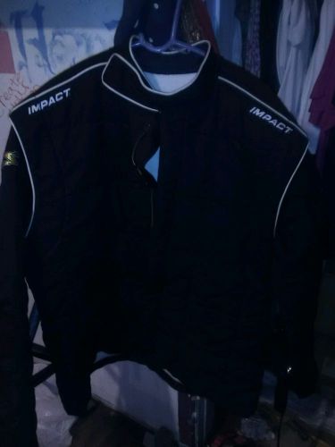 Impact racing black x-large team drag driving jacket p/n 29300610