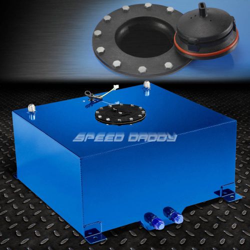 15.5 gallon blue coated aluminum racing/drift fuel cell gas tank+level sender