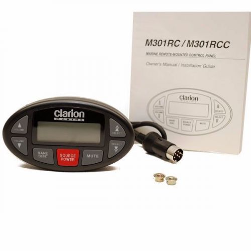 Clarion m301rc black marine boat stereo remote mounted control panel