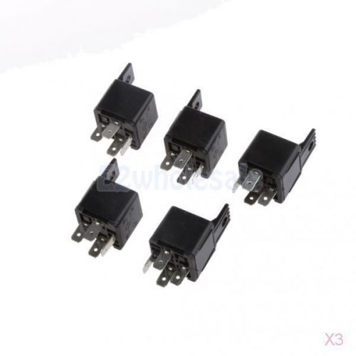 3x car truck auto automotive 4 pin spdt relay relays socket dc 12v 30a 5pcs