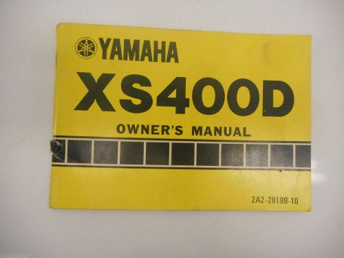 Yamaha xs400d original owners manual lit-11626-00-65.