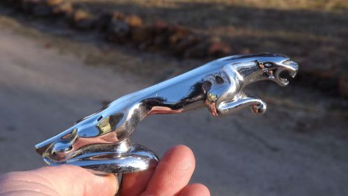 Vintage oem jaguar leaping chrome hood ornament 5" 2000-2003