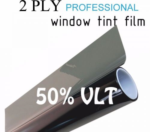 50% vlt black car window tint film pro dyed 60&#034; x 50&#039; roll uv protection
