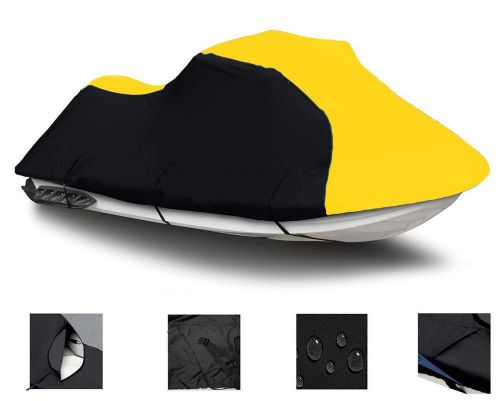 Yellow jet ski pwc cover for 3-4 seater jet ski from 130&#034;-139&#034; in length