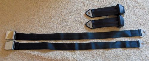 Set of 1963-64 black chrysler front and rear set belts