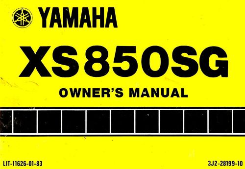 1980 yamaha xs850 special motorcycle owners manual -xs 850 sg-yamaha-xs850sg