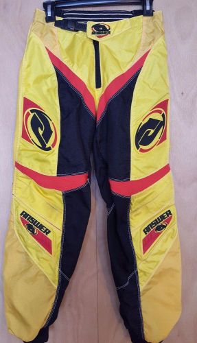 Answer racing syncron motorcross pants youth size y 28 yellow black red new