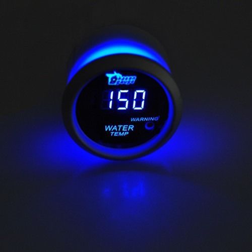 Car 2" 52mm blue digital led electronic water temperature gauge universal #1