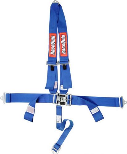 Racequip harness seat belts 4-pt v-type bolt-in blue cage mount sfi 16.1#713023