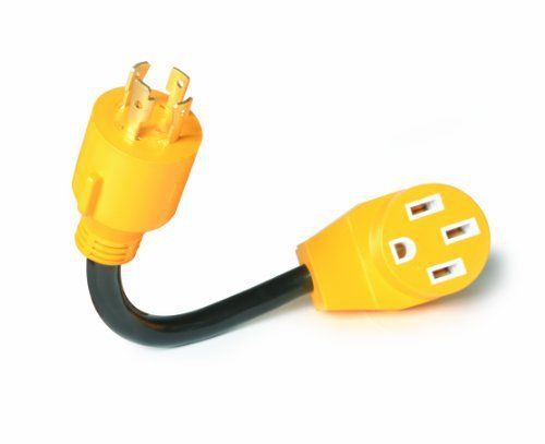 Camco 55422 power grip 12&#034; 30amp 4 prong locking male to 50amp standard female
