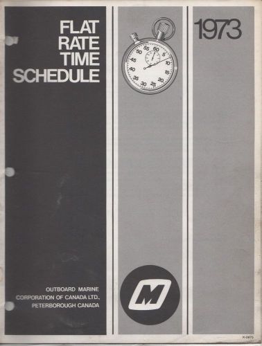 1973  omc evinrude johnson outboard  flat rate time schedule  manual