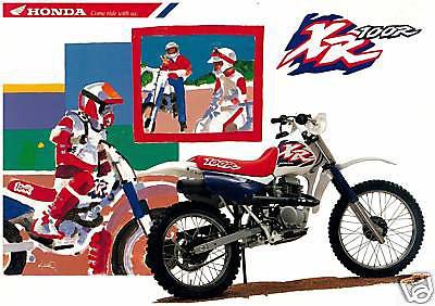 Honda brochure xr100 xr100r 1996 sales catalog repro