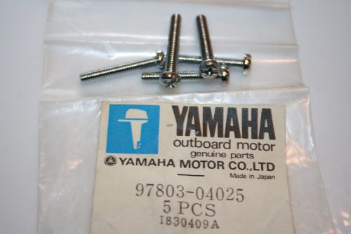 5 nos yamaha screws 97803-04025 outboard marine carburetor pump 8hp 1984-85