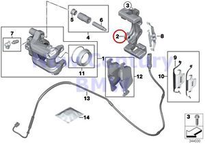 2 x bmw genuine rear brake / brake pad / wear sensor brake carrier f30 f30n f32