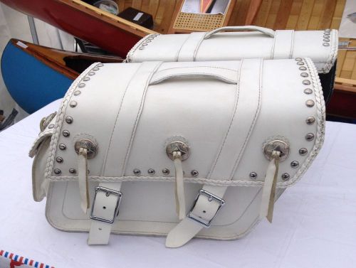 L&amp;j u.s. made leather motor cycle side bags