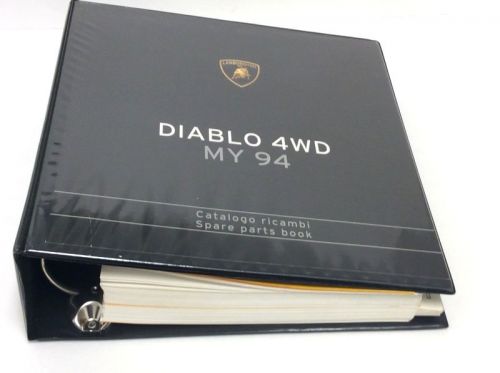Nos 94 lamborghini diablo vt 4wd version parts &amp; illustrations manual