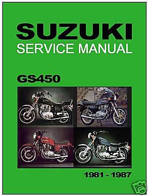 Suzuki workshop manual gs450 models 1981 1982 1983 1984 1985 1986 &amp; 1987 service