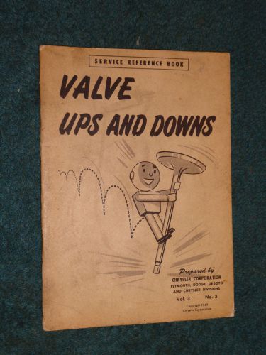 1950 chrysler plymouth dodge desoto valve train shop book original booklet