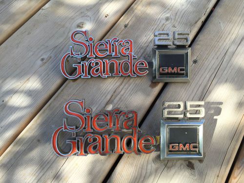 1975 - 80  gmc sierra grande 25 emblems