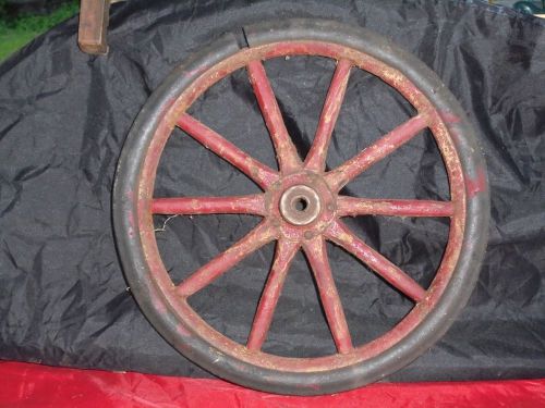Vintage 12&#034; 10 spoke wood wheel wheel