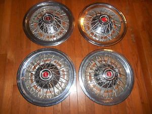 Original fmco set/4 ford torino mercury cougar wire spoke hubcaps wheel coverss