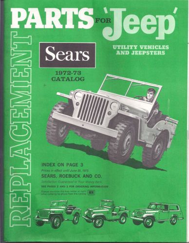 1972-73 sears catalog replacement parts for jeep utility vehicles and jeepsters