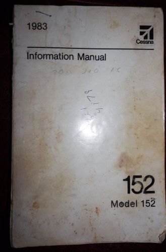 1983 cessna airplane information manual model 152 book
