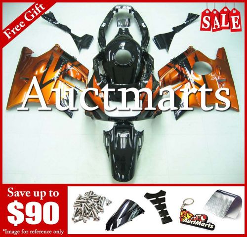 For honda cbr600f2 1991-1994 92 93 fairing kit abs plastic orange black 1r4 pe