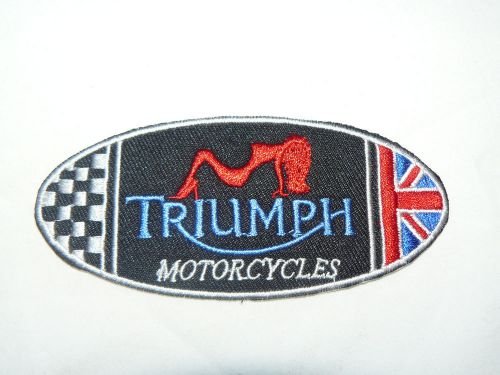 Triumph  sexy lady union jack iron on/ sew on patch biker motorcycle
