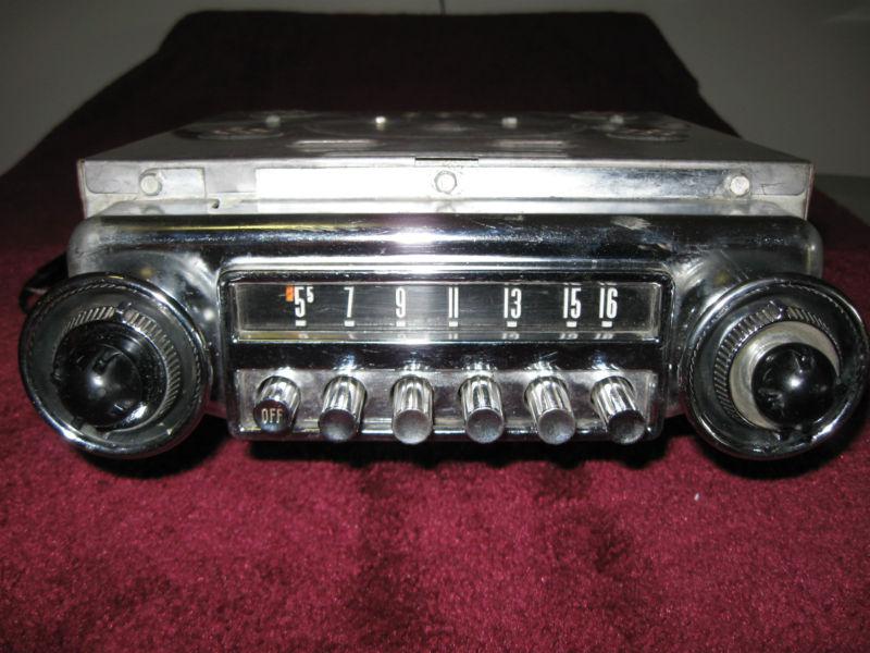 Very nice 51 ford car radio model by sylvania has been serviced plays fine