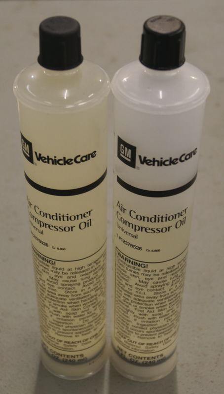 Set of 2 genuiine gm air conditioner compressor oil 12378526