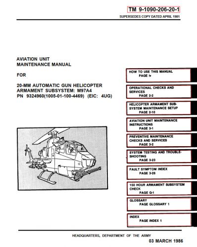 Tm 9-1090-206-20-1 m97 turret maintenance
