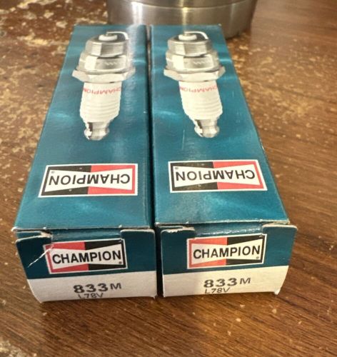 New champion 833 copper marine spark plugs l78v - lot of 2 new in packs