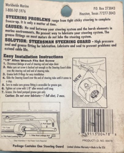 NEW STEERSMAN 00478 STEERING GUARD ALUMINUM, US $13.90, image 5