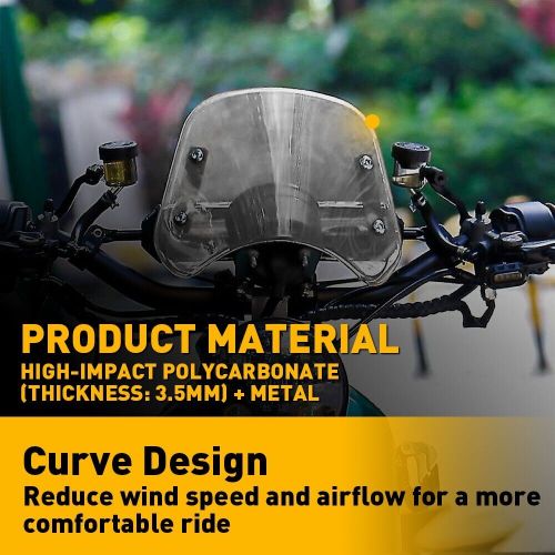 Motorbike wind screen deflector windscreen motorcycle windshield front universal