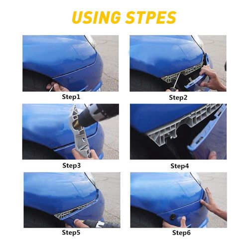 Blue Car Push Button Quick Release Hood Bonnet Pins Lock Clip Bumper Latch Kit, US $12.59, image 2