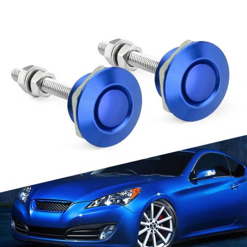 Blue Car Push Button Quick Release Hood Bonnet Pins Lock Clip Bumper Latch Kit, US $12.59, image 8