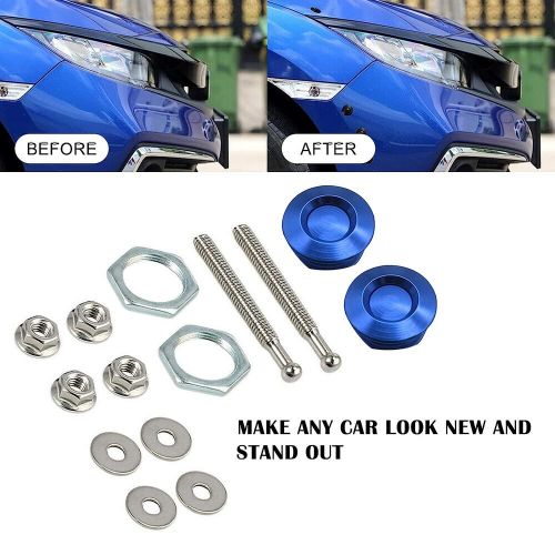 Blue Car Push Button Quick Release Hood Bonnet Pins Lock Clip Bumper Latch Kit, US $12.59, image 11