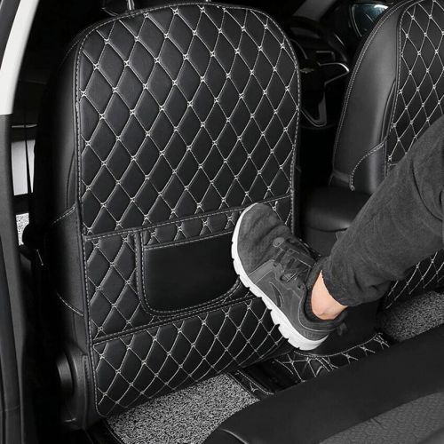 Car Anti-Kick Mat Seat Back Pad Storage Cover Accessories PU Leather Protector, US $20.81, image 5