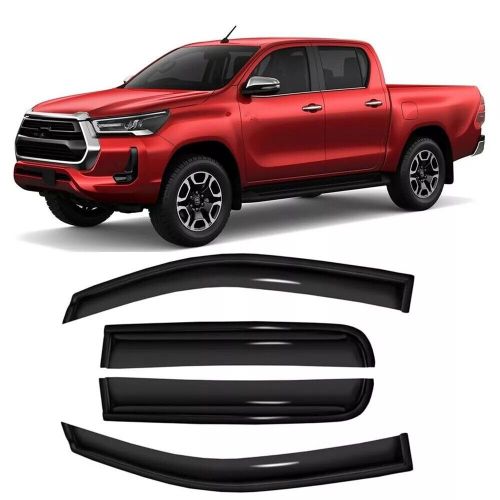 Window Rain Guards Deflectors Visor For 2005-2021 TOYOTA HILUX Crew Cab Pickup, US $39.20, image 2