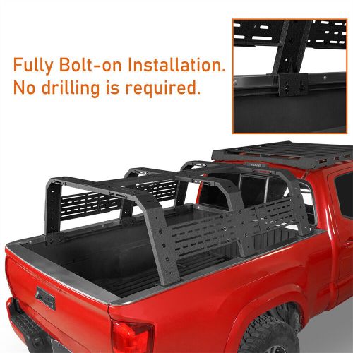 Pick-up Truck Trunk High Bed Rack Cargo Carrier for 05-23 Toyota Tacoma & Tundra, US $469.13, image 2