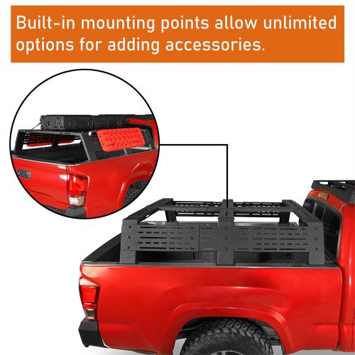 Pick-up Truck Trunk High Bed Rack Cargo Carrier for 05-23 Toyota Tacoma & Tundra, US $469.13, image 13