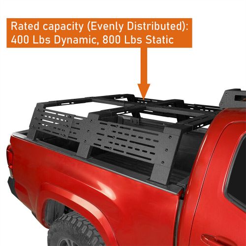 Pick-up Truck Trunk High Bed Rack Cargo Carrier for 05-23 Toyota Tacoma & Tundra, US $469.13, image 15
