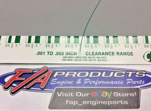 Clevite Green .001"-.003" Plastigage Clearance Indicator 6 Strips, US $21.96, image 3