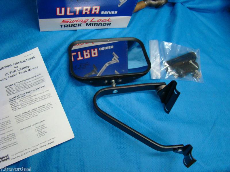 Swing Lock Truck Door Folding Mirror 6x9 Side View West Coast 70's - 80's BLACK, US $85.00, image 2