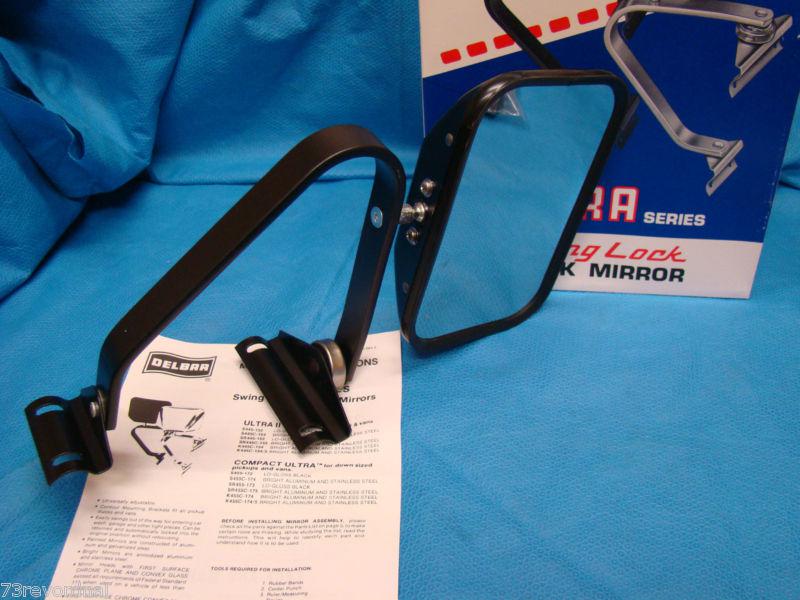 Swing Lock Truck Door Folding Mirror 6x9 Side View West Coast 70's - 80's BLACK, US $85.00, image 3